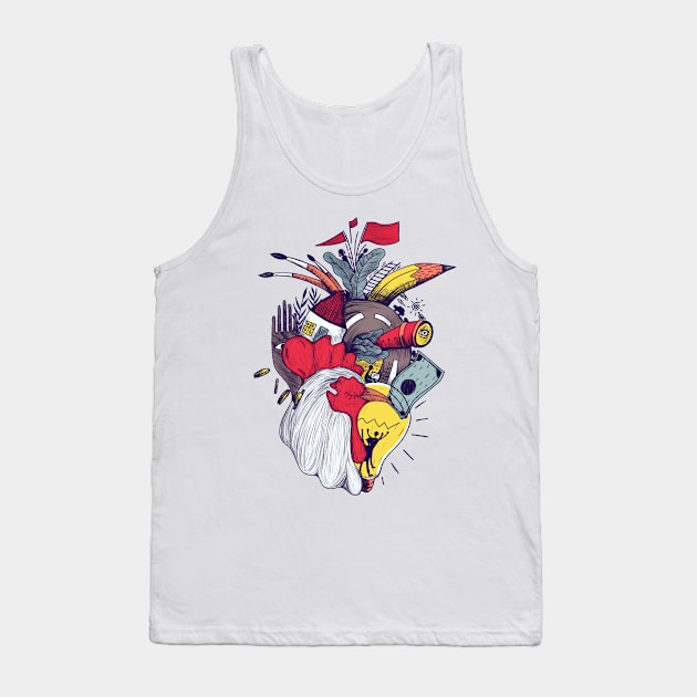 Creative Heart Tank Top by Ranggasme